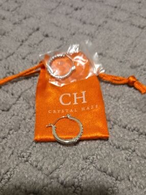 Crystal Haze Serena Hoop Earrings NWT